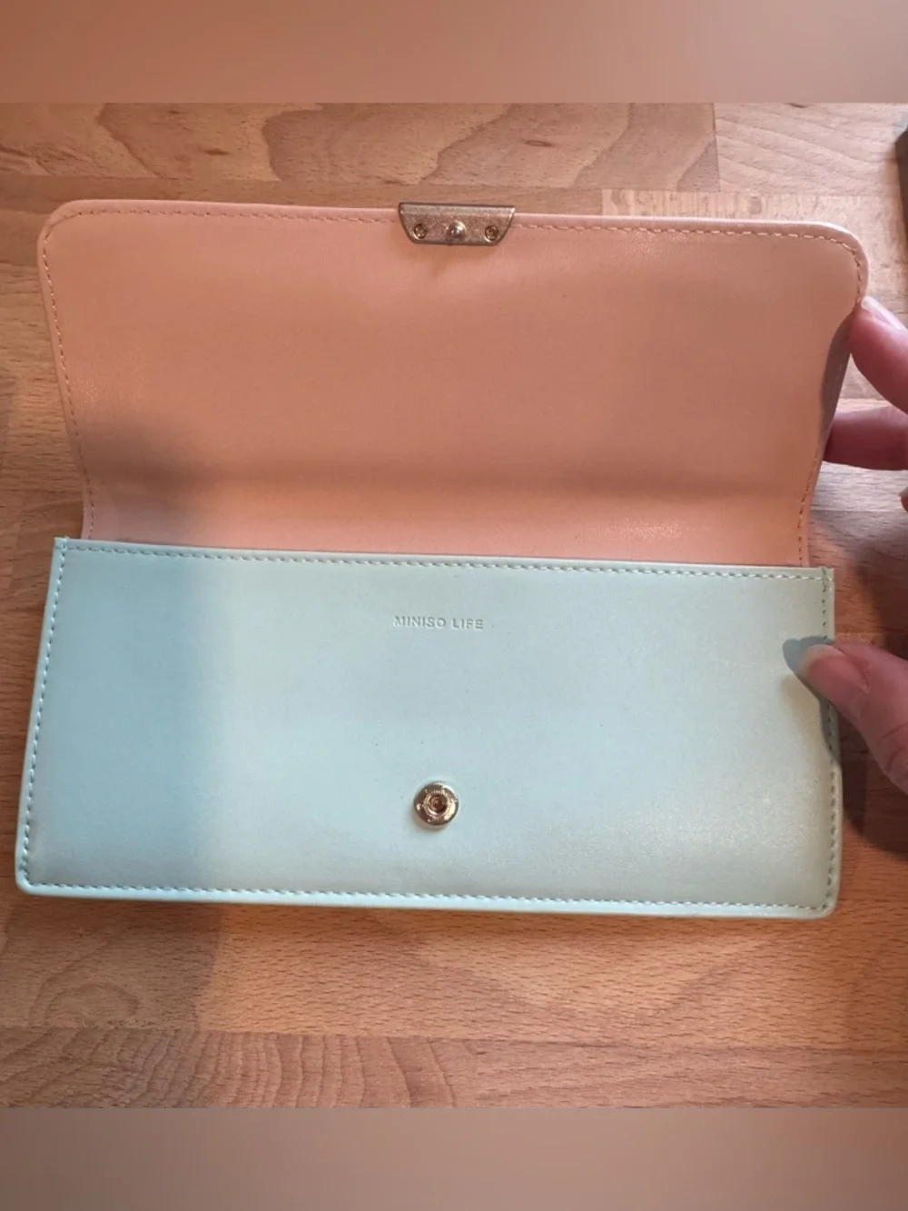 Miniso Life Aqua Blue & Pink Cat Wallet - Never Used!